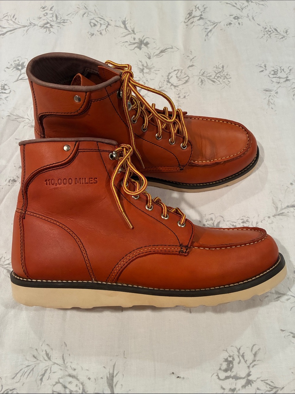 Men’s 12 Cuero 110,000 Miles Handcrafted Men's Leather Moc Toe Boots - Chestnut